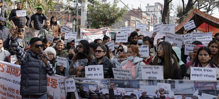 भाषा पास गरेर पनि दक्षिण कोरिया जान नपाएपछि माइतीघरमा प्रदर्शन