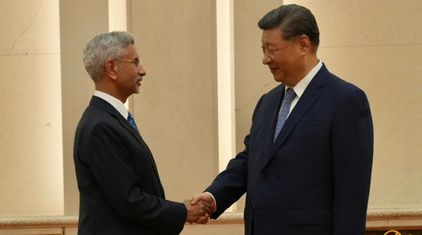 चिनिया राष्ट्रपति र भारतीय विदेशमन्त्री बिच भेटवार्ता