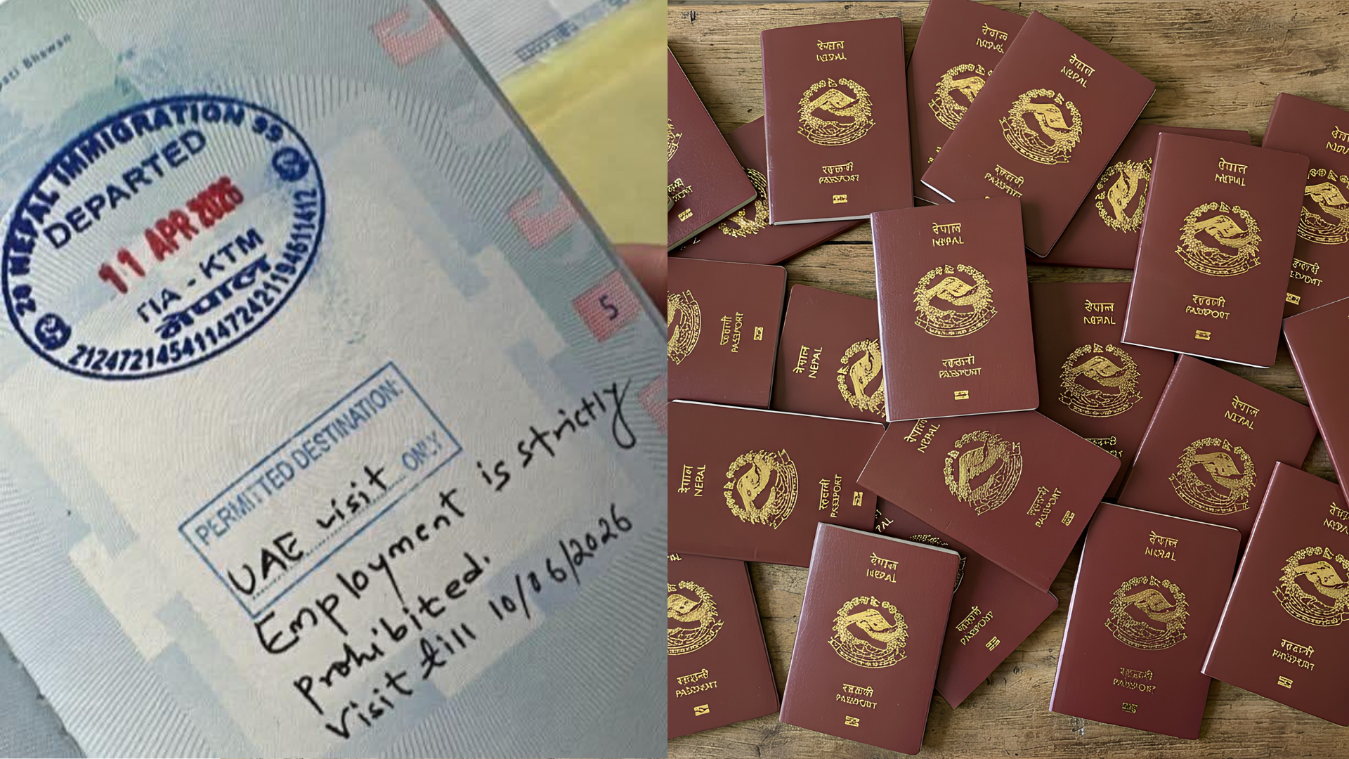 यूएई जान लागेका नेपालीको पासपोर्टमा ‘रोजगारी निषेध’ लेख्ने दुई जना अध्यागमन अधिकृतमाथि कारबाही