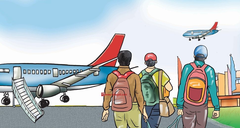 बैशाखको तुलनामा जेठमा वैदेशिक रोजगारीमा जाने नेपालीको संख्यामा कमी