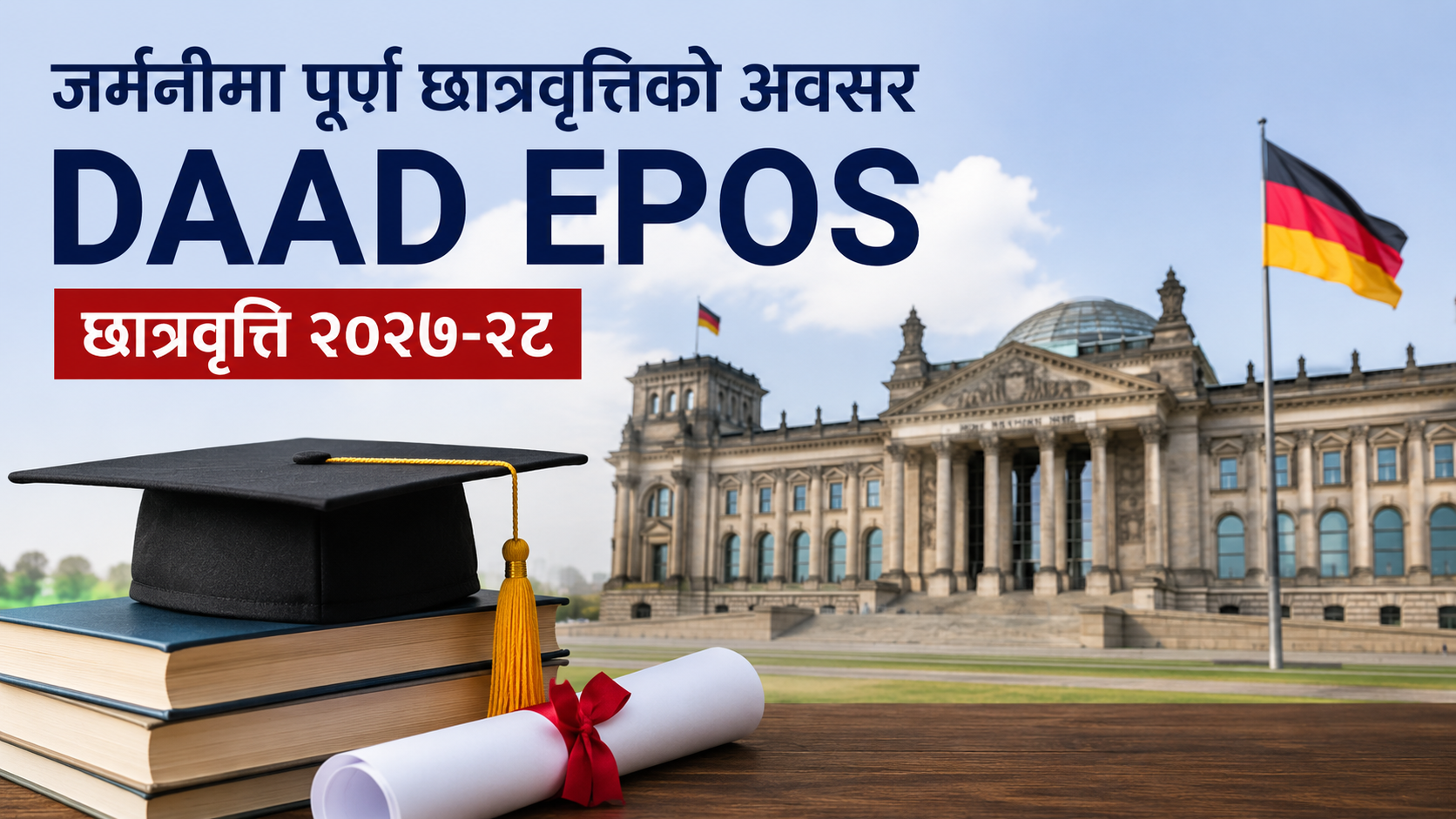 जर्मनीमा मास्टर्स पढ्न पूर्ण छात्रवृत्तिको अवसर, नेपाली विद्यार्थीले कसरी आवेदन दिने?
